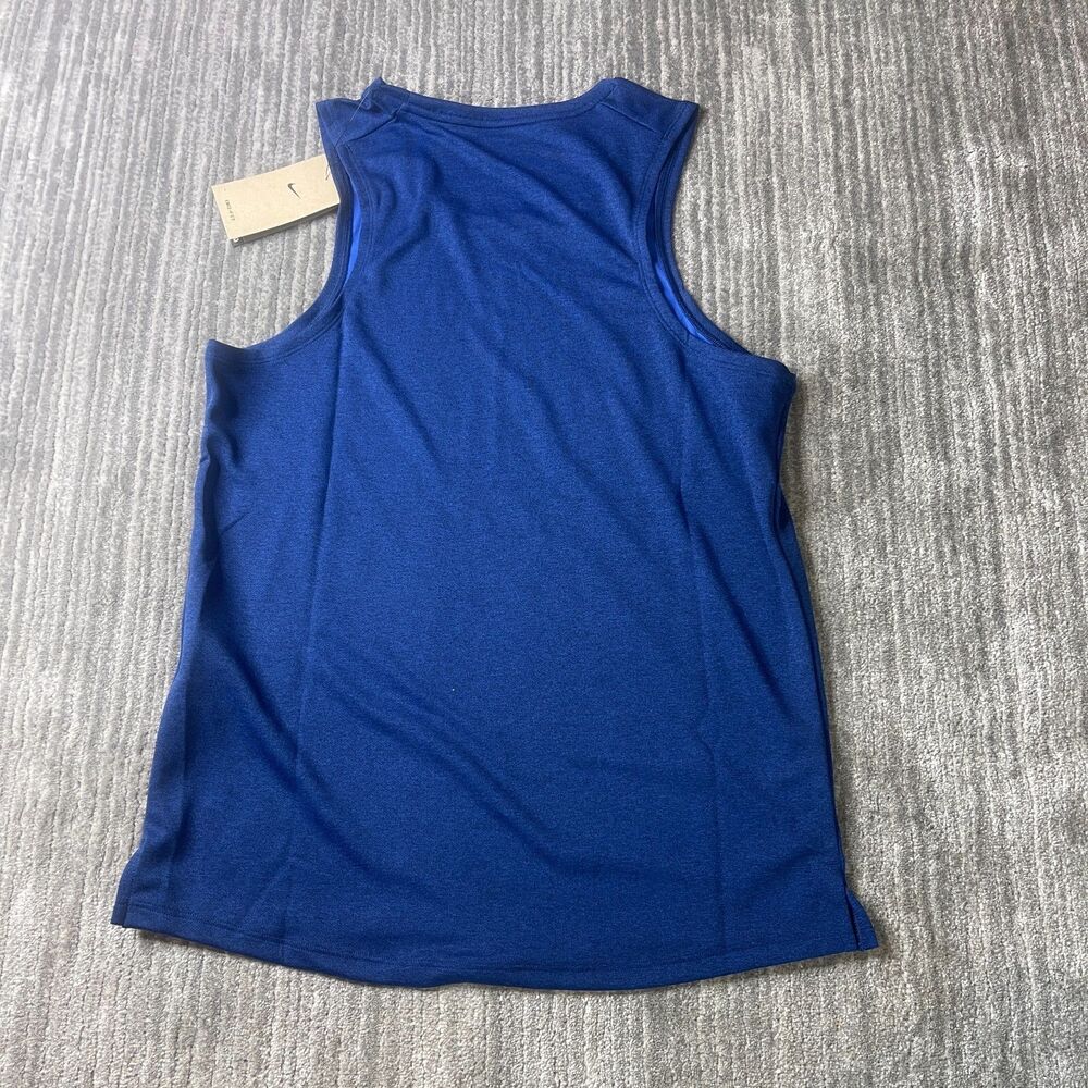 Nike Running Tank Top Shirt Mens Small Midnight Navy Blue Miler Dri-fit Gym - Picture 8 of 9